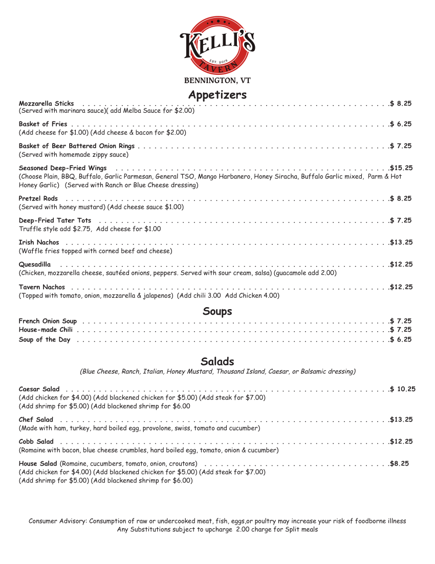 Menu Page 1
